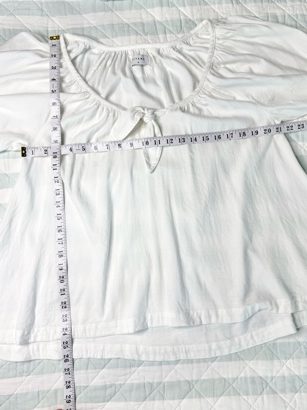 Piyama Heidi Lyocell Linen Two Piece Lounge Pajama Set Coconut Size M - Picture 16 of 16